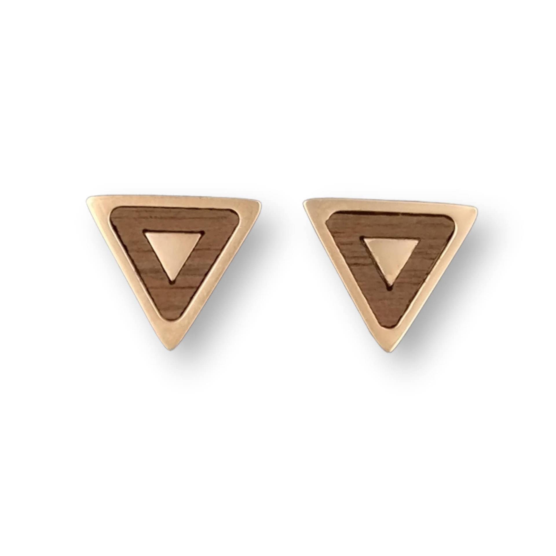 Holz-Ohrstecker, Holz-Ohrringe, Rosé Walnussholz Holz-Ohrstecker, Holz-Ohrringe, Rosé Walnussholz von Holzklopfen