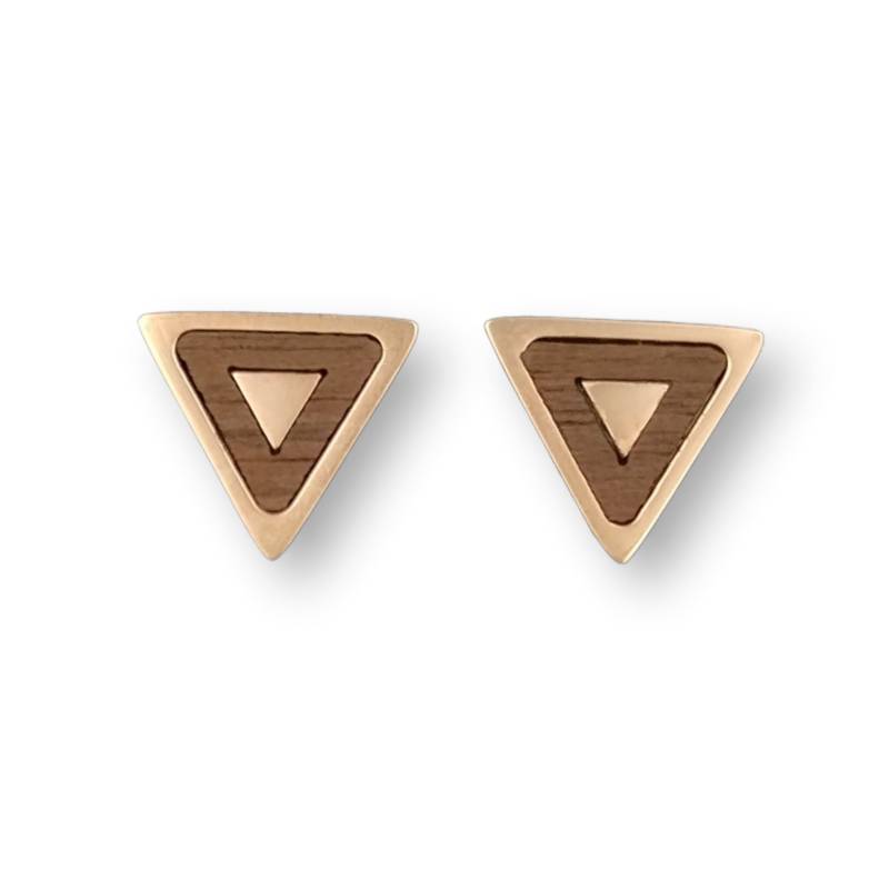 Holz-Ohrstecker, Holz-Ohrringe, Rosé Walnussholz Holz-Ohrstecker, Holz-Ohrringe, Rosé Walnussholz von Holzklopfen