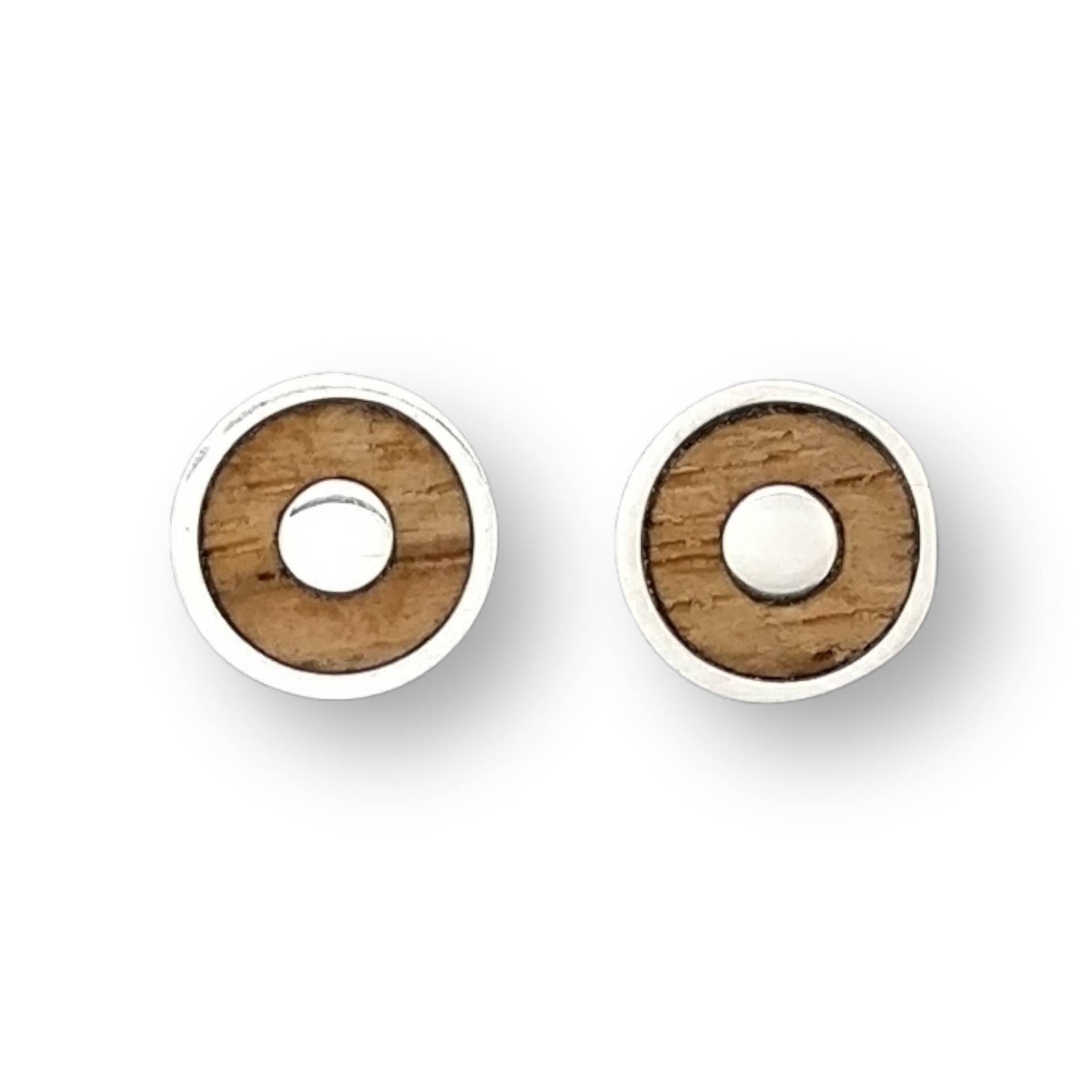Holz-Ohrstecker, Holz-Ohrringe, Silber Zebranoholz Holz-Ohrstecker, Holz-Ohrringe, Silber Zebranoholz von Holzklopfen