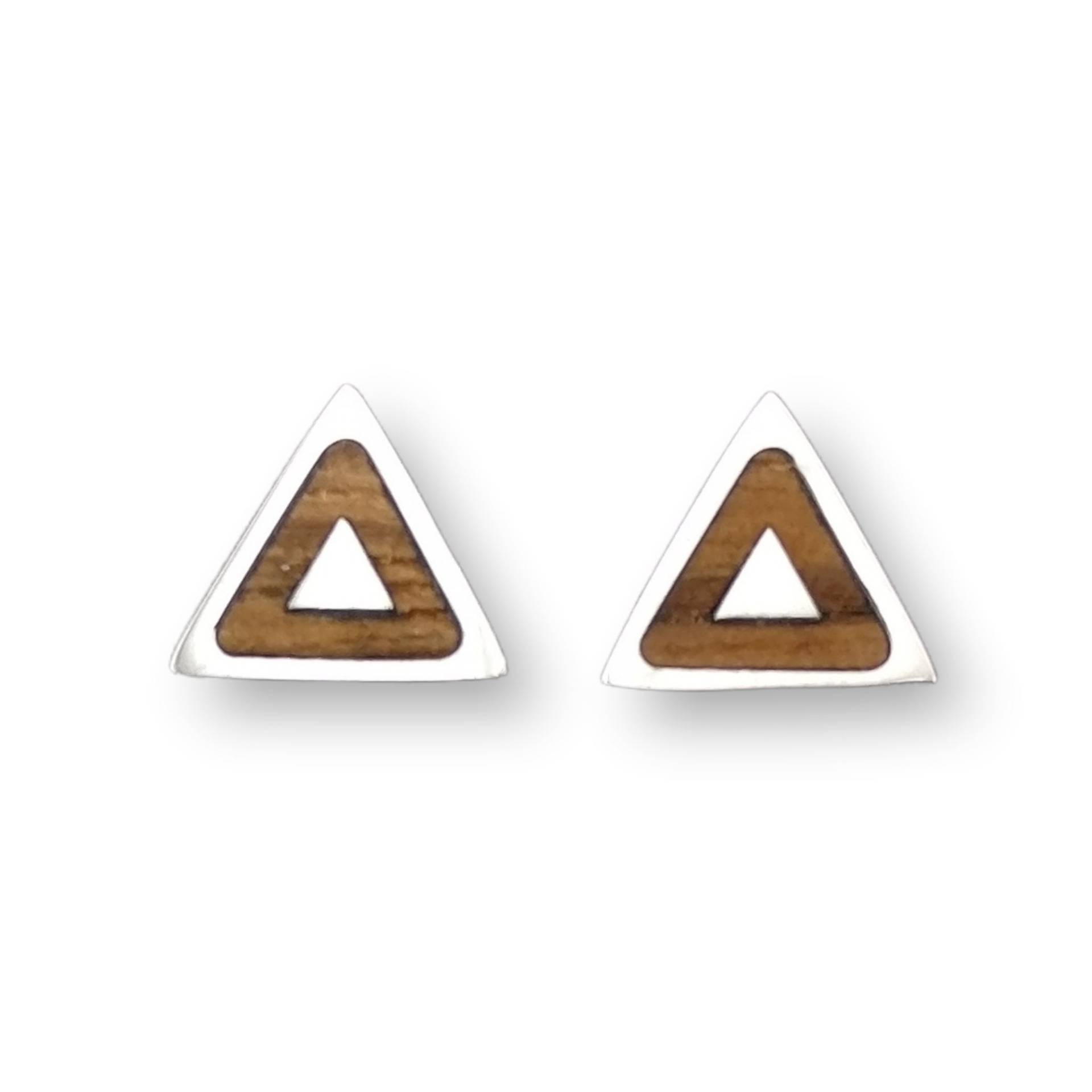 Holz-Ohrstecker, Holz-Ohrringe, Silber Zebranoholz Holz-Ohrstecker, Holz-Ohrringe, Silber Zebranoholz von Holzklopfen