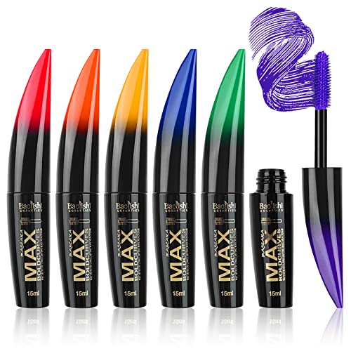 Holzsammlung 6 Farben Buntes Mascara-Set, Wasserfest Volumizing Wimpern Curling Slender Langlebig Augen Make-up von Holzsammlung