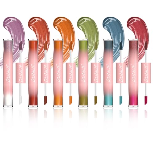 Holzsammlung 6 Farben Glitzer Lidschatten Flüssig, Metallic Lidschatten, Liquid Eyeliner mit feinem Funkeln, Hochpigmentiert Glitzer Finish Glattes Schimmer Augen Make-up, Mehrdimensionale Augen Looks von Holzsammlung