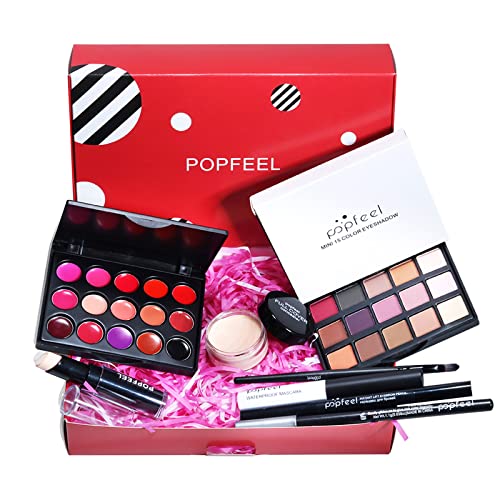 Holzsammlung Schminke Set, Schminkset Damen Schminkset Frauen für Gesicht Augen und Lippen, Make-up Sets Makeup Kit for Women Teenager, Kosmetik Make up Set mit Lidschatten für Damen und Mädchen von Holzsammlung