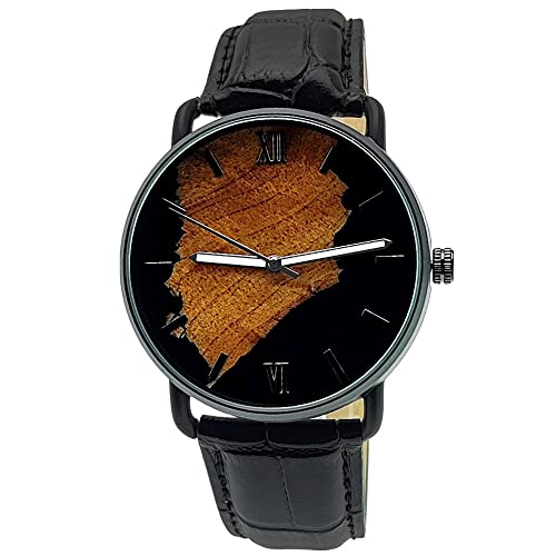 Holzwerk Germany® Designer Herren-Uhr Epoxidharz Natur Holz-Uhr Armband-Uhr Analog Klassisch Quarz-Uhr Braun Schwarz Gold Blau Grün mit Epoxid Harz Zifferblatt (Schwarz.) von Holzwerk Germany