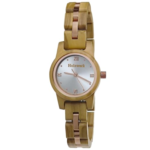 Holzwerk Germany Handgefertigte Designer Damen Öko Natur Holz Uhr Buche Braun Silber Rose Gold Römische Ziffer Analog Klassisch Quarz-Uhr Holzwerk Germany Handgefertigte Designer Damen Öko Natur Holz Uhr Buche Braun Silber Rose Gold Römische Ziffer Analog Klassisch Quarz-Uhr von Holzwerk Germany