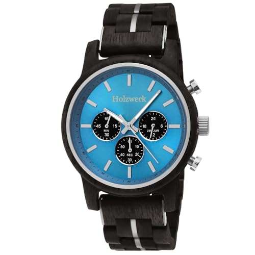 Holzwerk Germany Handgefertigte Designer Herren-Uhr Öko Natur Holz-Uhr Chronograph Armband-Uhr Analog Quarz-Uhr Schwarz Braun Blau Datum Holz Holzwerk Germany Handgefertigte Designer Herren-Uhr Öko Natur Holz-Uhr Chronograph Armband-Uhr Analog Quarz-Uhr Schwarz Braun Blau Datum Holz von Holzwerk Germany