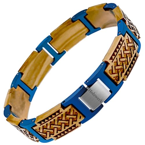 Holzwerk ALATSEE Natur Holz Armband für Damen und Herren Holzarmband Herrenarmband Damenarmband Braun Blau Einstellbar inkl. Armbandkürzer und Aufbewahrungsbox Holzwerk ALATSEE Natur Holz Armband für Damen und Herren Holzarmband Herrenarmband Damenarmband Braun Blau Einstellbar inkl. Armbandkürzer und Aufbewahrungsbox von Holzwerk Germany
