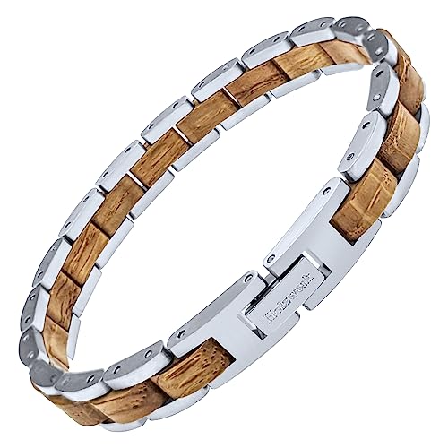 Holzwerk Natur Holz Armband für Damen und Herren Holzarmband Herrenarmband Damenarmband Braun Silber Einstellbar inkl. Aufbewahrungsbox Holzwerk Natur Holz Armband für Damen und Herren Holzarmband Herrenarmband Damenarmband Braun Silber Einstellbar inkl. Aufbewahrungsbox von Holzwerk Germany