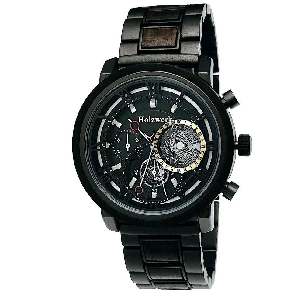 Holzwerk Chronograph Herren Edelstahl & Holz Designer Armband Uhr Holzwerk Chronograph Herren Edelstahl & Holz Designer Armband Uhr von Holzwerk