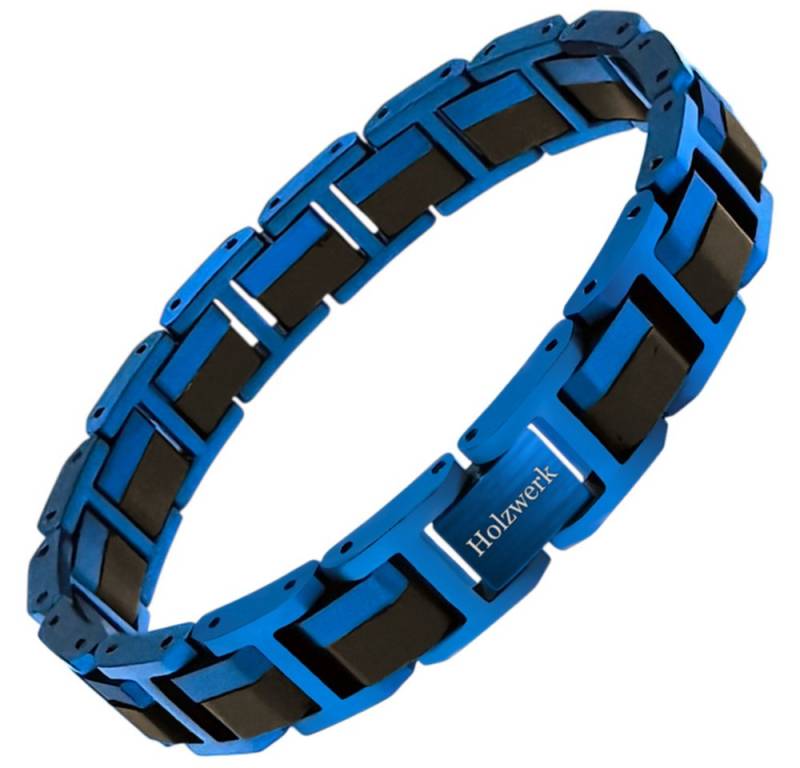 Holzwerk Edelstahlarmband Designer Holz Armband, Armkette Gliederarmband, Holz Unikate inkl. Armbandkürzer, ideal als Geschenk von Holzwerk