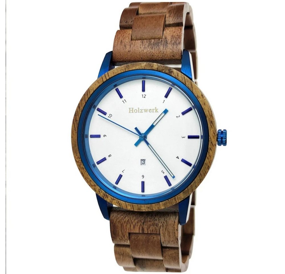 Holzwerk Quarzuhr Holz Armband Uhr mit Datum, (inkl. Armbandkürzer), Holz Unikate, ideal auch als Geschenk von Holzwerk