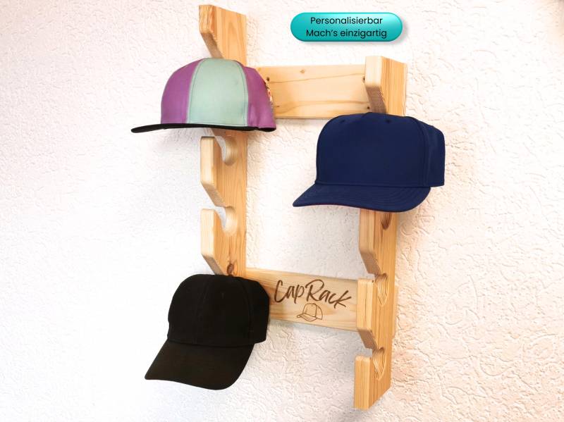 Cap Rack 8 Baseball Caps, Personalisierbar Cappy Halterung, Hutständer, Kappengarderobe, Hut Wandhalter Aus Holz Eingangsbereich Ablage Cap Rack 8 Baseball Caps, Personalisierbar Cappy Halterung, Hutständer, Kappengarderobe, Hut Wandhalter Aus Holz Eingangsbereich Ablage von Holzwerk2k15