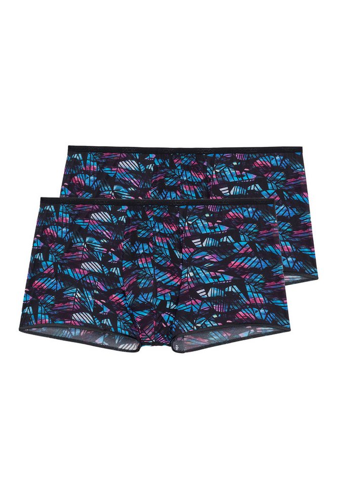 Hom Retro Boxer 2er Pack Blackrock (Spar-Set, 2-St) Retro Short / Pant - ohne Eingriff - Blickdicht - Modernes Design von Hom