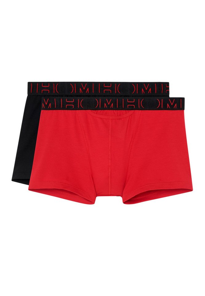 Hom Retro Boxer 2er Pack Boxerlines HO1 (Spar-Set, 2-St) Retro Short / Pant - Baumwolle - mit Eingriff - Atmungsaktiv von Hom