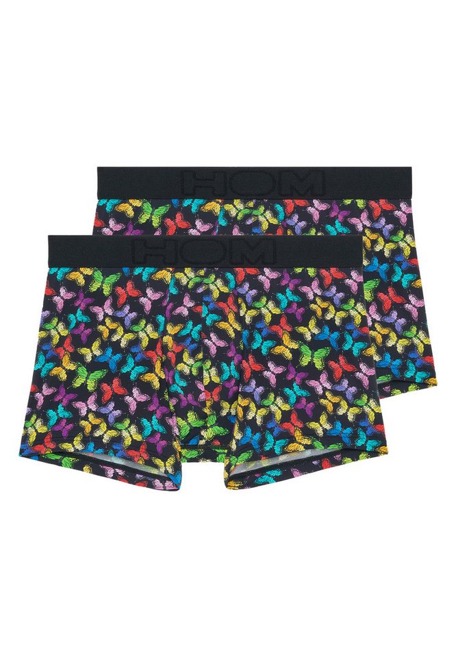 Hom Retro Boxer 2er Pack Butterfly (Spar-Set, 2-St) Retro Short / Pant - ohne Eingriff - Blickdicht - Modernes Design von Hom