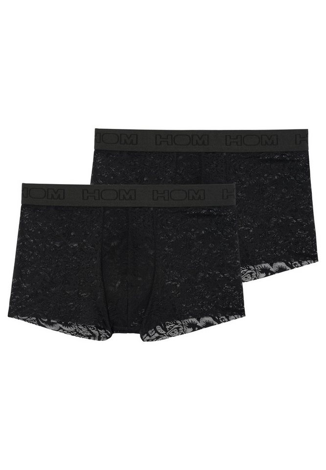 Hom Retro Boxer 2er Pack Free cut lace (Spar-Set, 2-St) Retro Short / Pant - ohne Eingriff - Transparent - Elastische Spitze von Hom