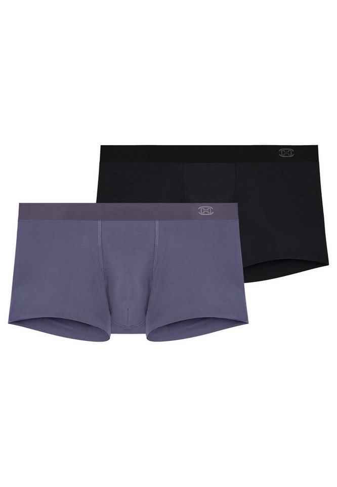 Hom Retro Boxer 2er Pack Modal clean cut (Spar-Set, 2-St) Hipster Short / Pant - ohne Eingriff - Atmungsaktiv von Hom