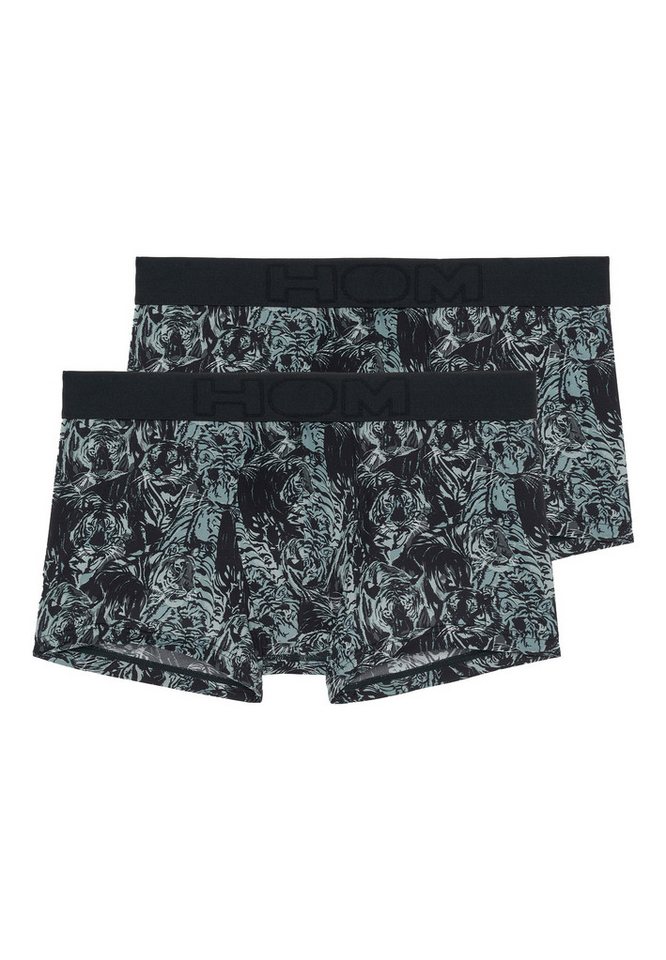 Hom Retro Boxer 2er Pack Tigers (Spar-Set, 2-St) Retro Short / Pant - ohne Eingriff - Blickdicht - Mit Animal-Print von Hom