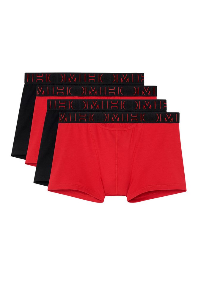 Hom Retro Boxer 4er Pack Boxerlines HO1 (Spar-Set, 4-St) Retro Short / Pant - Baumwolle - mit Eingriff - Atmungsaktiv von Hom