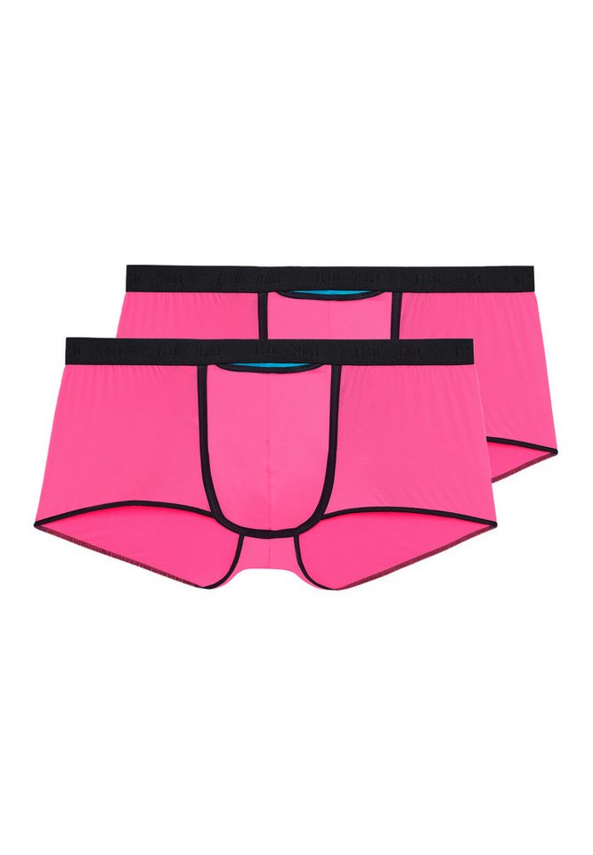 Hom Retro Boxer 2er Pack Plume up HO1 (Spar-Set, 2-St) Hipster Short / Pant - mit Eingriff - Leicht - Horizontaler Eingriff von Hom