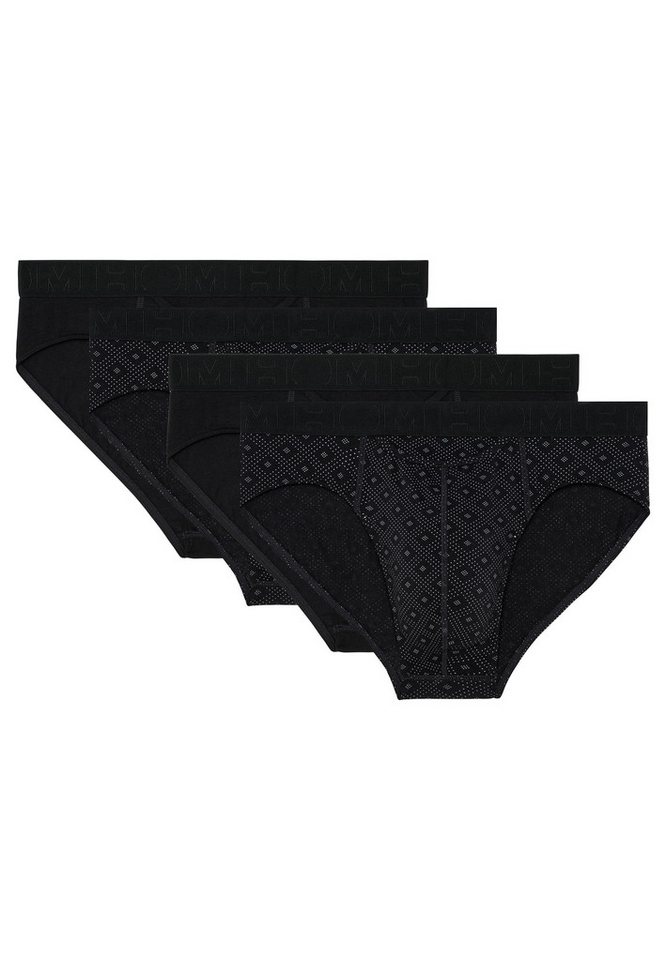 Hom Slip 4er Pack Neels (Spar-Set, 4-St) Mini Slip / Unterhose - Baumwolle - mit Eingriff - Atmungsaktiv von Hom