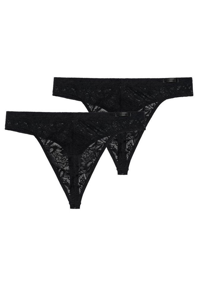 Hom String 2er Pack Free cut lace (Spar-Set, 2-St) String - ohne Eingriff - Transparent - Elastische Spitze von Hom