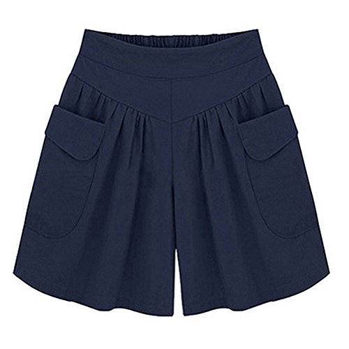 Hot Pants High Waist Damen Shorts Sommer Kurze Hosen Große Größen Lose Baumwolle Hosenrock Kurz Frauen von HomDSim