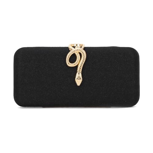 HomKuch Clutch Geldbörsen für Frauen Formelle Schlange Schnalle Funkelnde Abendtasche für Hochzeitsfeier von HomKuch