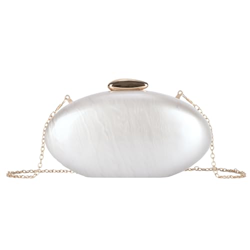 HomKuch Damen Shell Acryl Clutch Geldbörsen Elegante Hochzeit Party Abendtasche Geldbörse Kleine Umhängetaschen von HomKuch