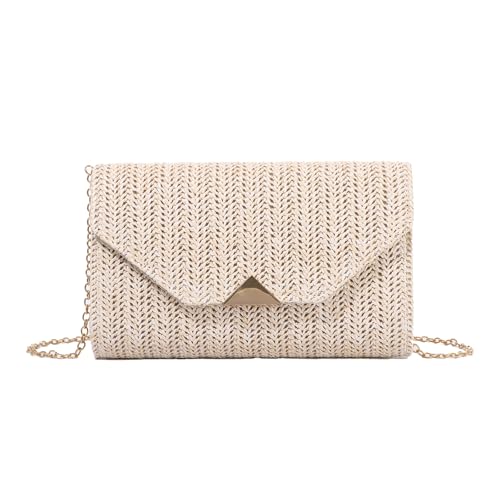 HomKuch Frauen Stroh Clutch Geldbörse Gewebte Sommer Strand Clutch Geldbörse für Hochzeit Party Prom Reisen von HomKuch