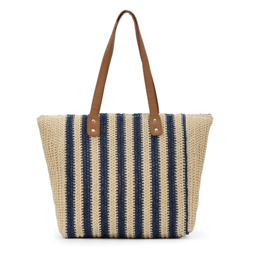 HomKuch Strohbeutel Frauen Sommer Beach Weave Tote Bag Leichte gewebte Bohemian Crossbody Bag Geldbörsen von HomKuch