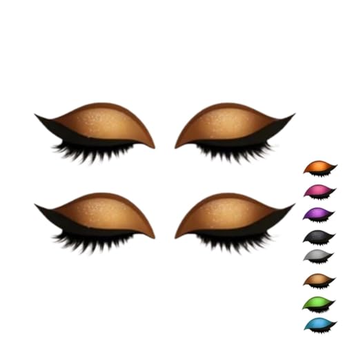 Bridle Bronze Wimpern, Lazy Eye Shadow Wimpernpatch, Parches Para Pestañas, Lidschatten-Aufkleber, Bunter Lidschatten Und Wimpernaufkleber Für Alle Augenformen(Grün) von Homaskylynn
