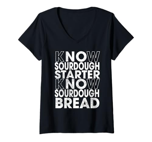 Damen Sauerteig-Brotbäcker Home Baking Starter Teig T-Shirt mit V-Ausschnitt Damen Sauerteig-Brotbäcker Home Baking Starter Teig T-Shirt mit V-Ausschnitt von Home Baking Sourdough Baker Merch