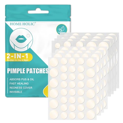 264 Stück Pimple Patch Hydrokolloid Pickel Patch Anti pimple patches Unsichtbare Natürliche pimple patches- 2-In-1 Acne Patches Mit Teebaumöl Und Salicylsäure für Tag und Nacht von Home Holic