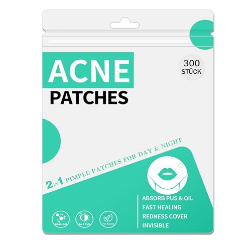 300 Stück Pickel Patch Hydrokolloid Unsichtbare Pimple Patches mit Teebaumöl Tag und Nacht Verwenden Pimple Patch Akne Patches Wasserdichte Atmungsaktive Acne Pickel Pflaster Anti von Home Holic