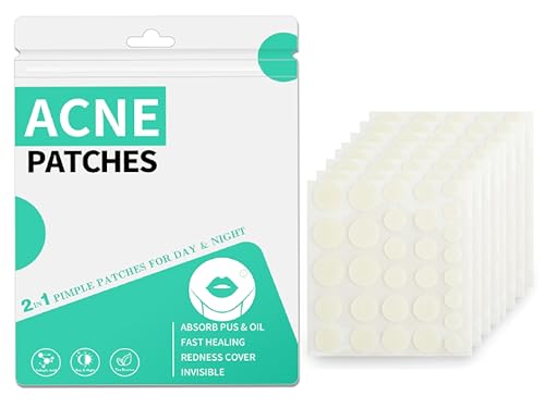 264 Stück Pimple Patches Hydrokolloid Unsichtbare Pickel Patch mit Teebaumöl Tag und Nacht Verwenden Pimple Patch Akne Patches Wasserdichte Atmungsaktive Acne Patch Pflaster Anti (528 Stück) von Home Holic