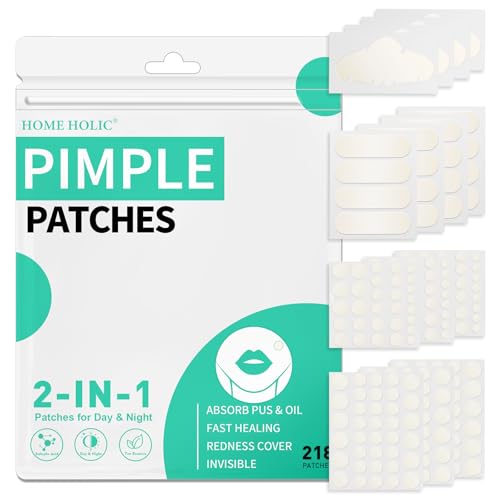 218 Stück Pimple Patches Hydrokolloid Unsichtbare Pickel Patch mit Teebaumöl Tag und Nacht Verwenden Pimple Patch Akne Patches Wasserdichte Atmungsaktive Acne Patch Pflaster 218 Stück Pimple Patches Hydrokolloid Unsichtbare Pickel Patch mit Teebaumöl Tag und Nacht Verwenden Pimple Patch Akne Patches Wasserdichte Atmungsaktive Acne Patch Pflaster von Home Holic