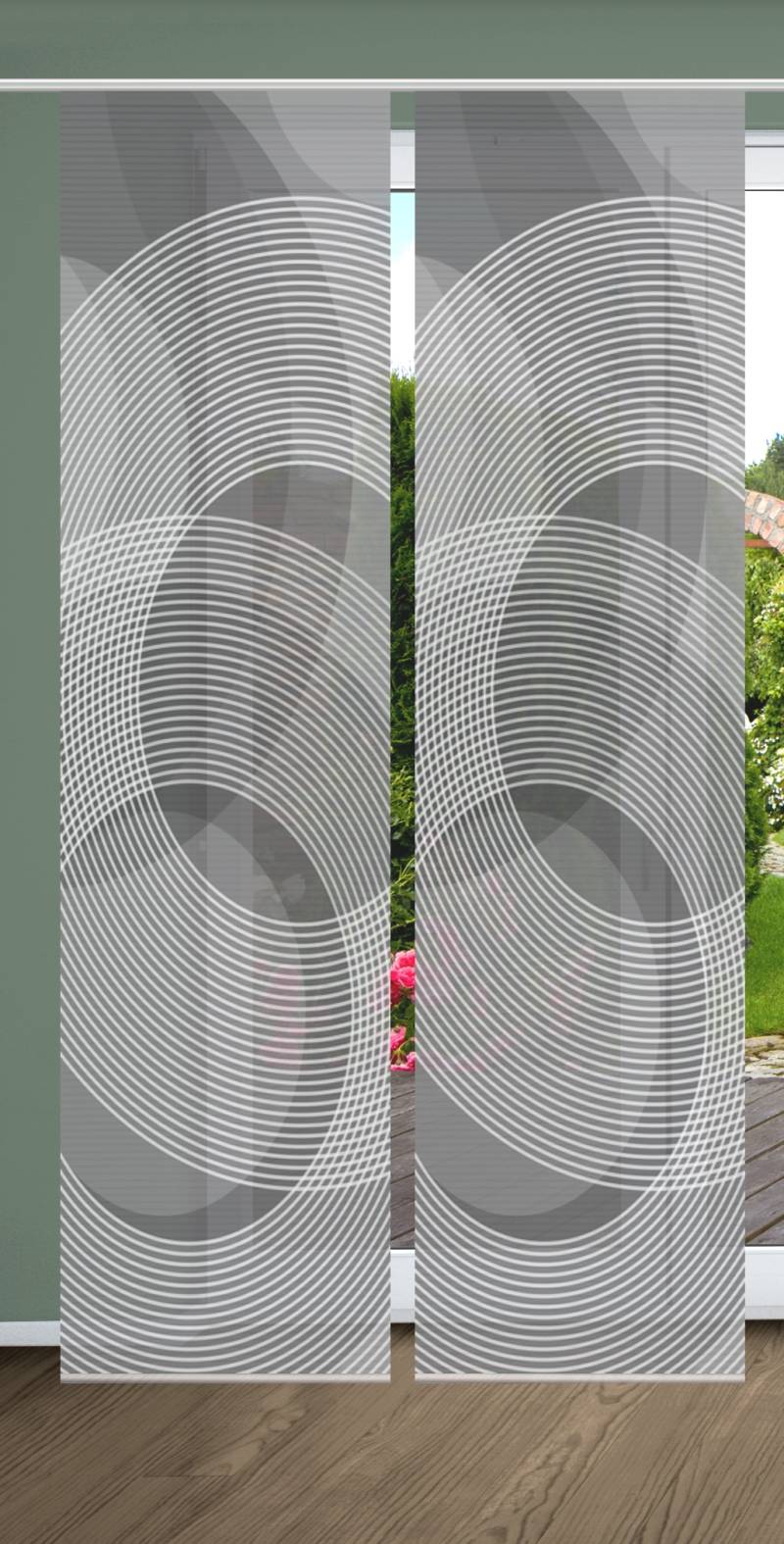 HOME in green Schiebegardine "AFONSO", (2 St.), SET DIGITALDRUCK,BAMBUSOPTIK RECYCELT von Home In Green