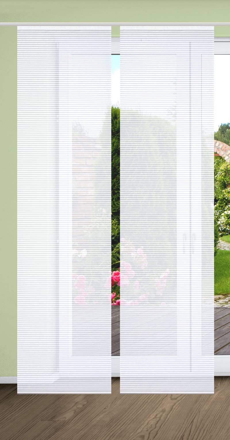 HOME in green Schiebegardine "ROMOLUS" Paneelwagen 2 Stk. tlg. SET DIGITALDRUCK,BAMBUSOPTIK RECYCELT von Home In Green