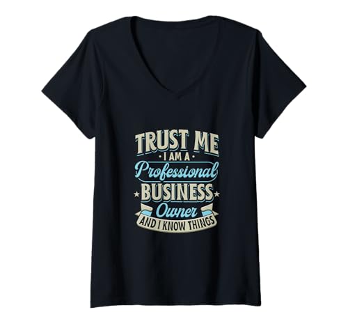 Damen Lustiger Geschäftsinhaber Selbstständiger Unternehmer Arbeit Humor T-Shirt mit V-Ausschnitt Damen Lustiger Geschäftsinhaber Selbstständiger Unternehmer Arbeit Humor T-Shirt mit V-Ausschnitt von Home Office Worker Freelancer Funny Shop Owner