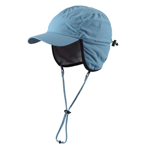 Home Prefer Wasserdichte Herren Wintermützen Warm Fleece Gefüttert Earflaps Baseball Cap, Blau, Einheitsgröße von Home Prefer