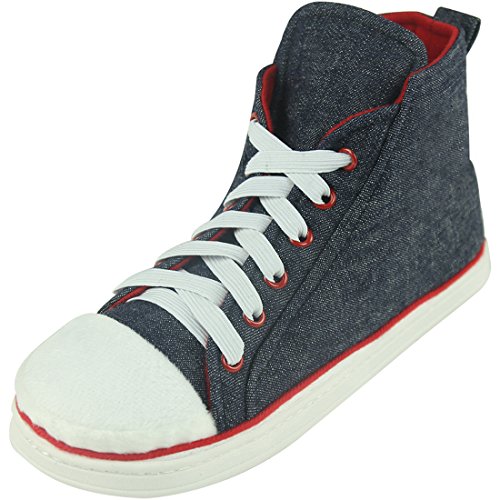 Home Slipper Damen Warme Winter Plüsch Indoor Haus Outdoor Sneaker Hausschuhe Stiefel, Marineblau, 43 EU von Home Slipper