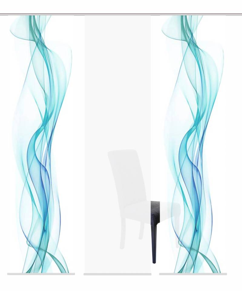 HOME WOHNIDEEN Schiebegardine "3ER SET HAZE" Paneelwagen 3 Stk. tlg. HxB: 245x60, Schiebevorhang 3er Set Digitaldruck von Home Wohnideen