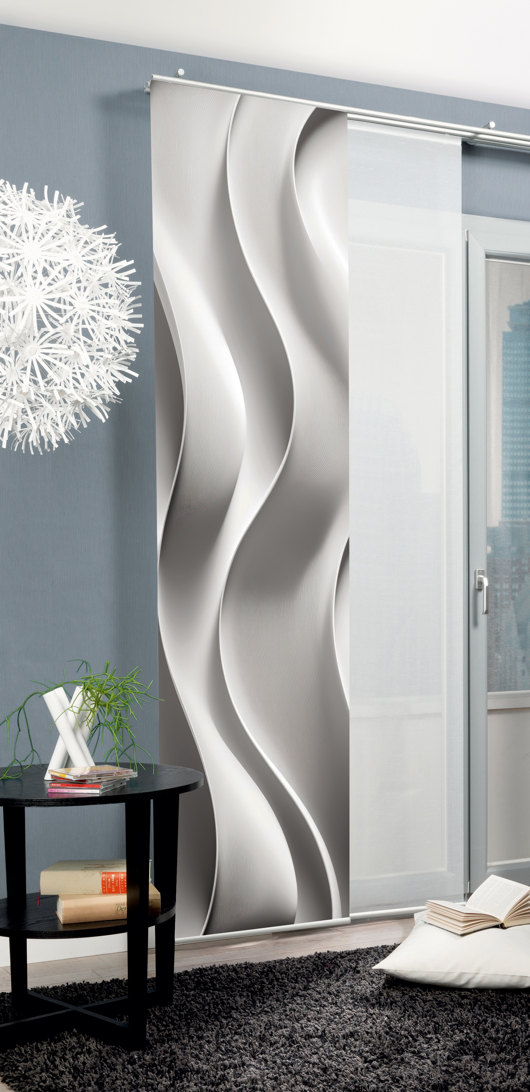 HOME WOHNIDEEN Schiebegardine "JAIR" Paneelwagen 1 Stk. tlg. SCHIEBEVORHANG,SEIDENOPTIK,DIGITALDRUCK von Home Wohnideen