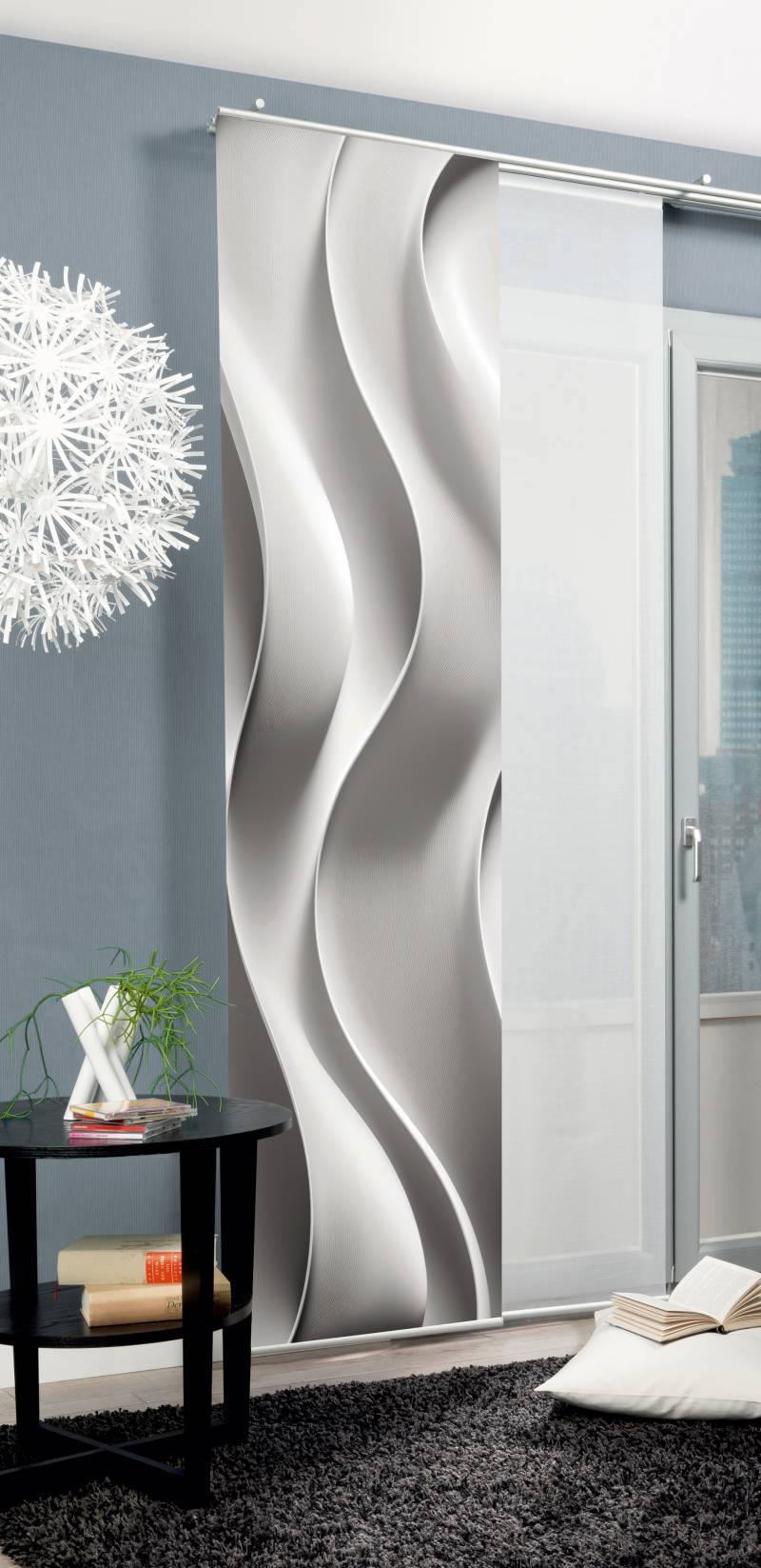 HOME WOHNIDEEN Schiebegardine "JAIR" Paneelwagen 1 Stk. tlg. SCHIEBEVORHANG,SEIDENOPTIK,DIGITALDRUCK von Home Wohnideen