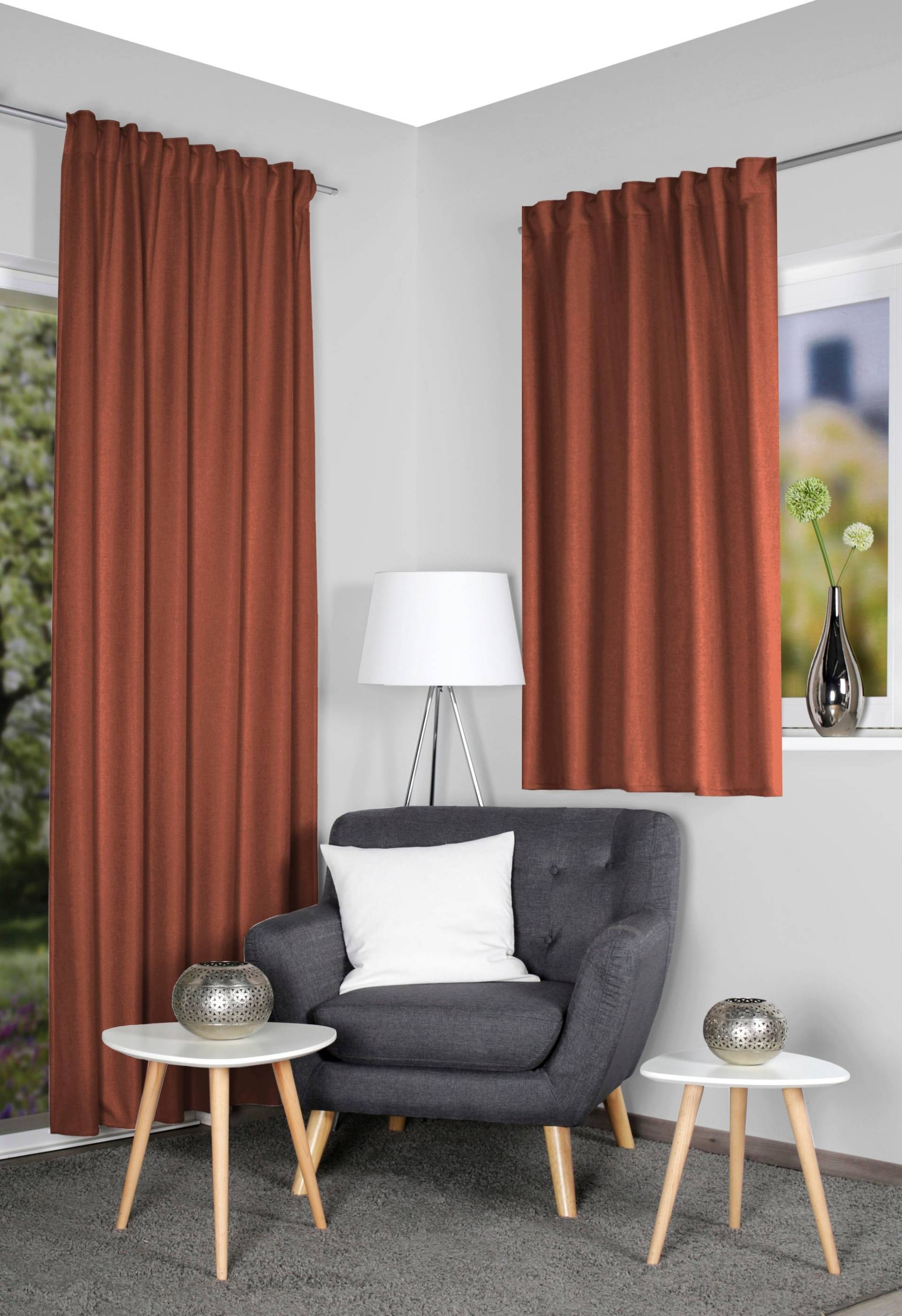 HOME WOHNIDEEN Vorhang "ESKAMIO" Multifunktionsband 1 Stk. tlg. Thermo, Blickdicht, Leinenstruktur von Home Wohnideen