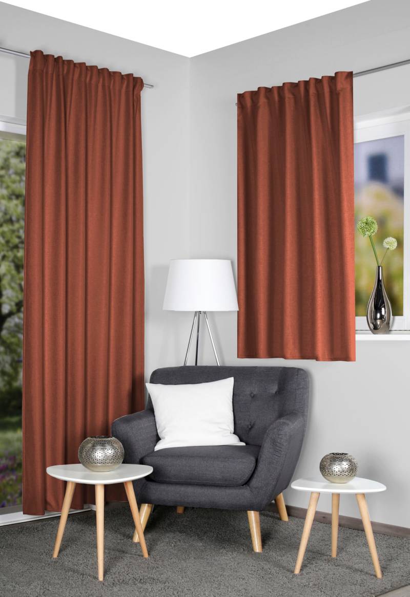 HOME WOHNIDEEN Vorhang "ESKAMIO" Multifunktionsband 1 Stk. tlg. Thermo, Blickdicht, Leinenstruktur von Home Wohnideen