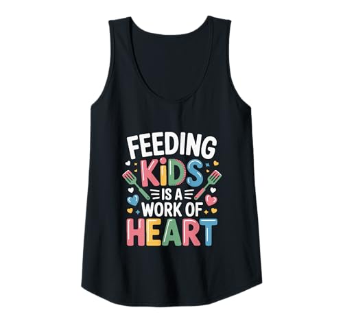 Damen Cafeteria Staff füttert Kinder mit Herz Tank Top Damen Cafeteria Staff füttert Kinder mit Herz Tank Top von Home & School Wear