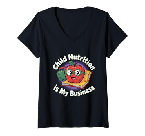 Damen Kinderernährung ist Mein Geschäft für Cafeteria-Mitarbeiter T-Shirt mit V-Ausschnitt Damen Kinderernährung ist Mein Geschäft für Cafeteria-Mitarbeiter T-Shirt mit V-Ausschnitt von Home & School Wear