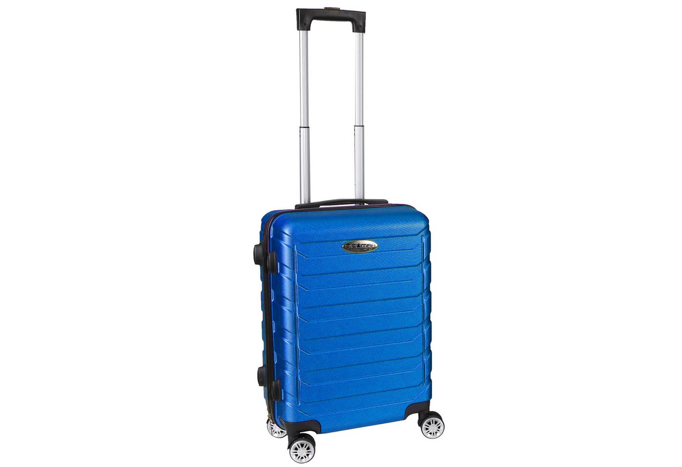 Home4Living Hartschalen-Trolley Koffer Reisekoffer Hartschalenkoffer ABS Blau 38x23x55cm, 4 Rollen von Home4Living